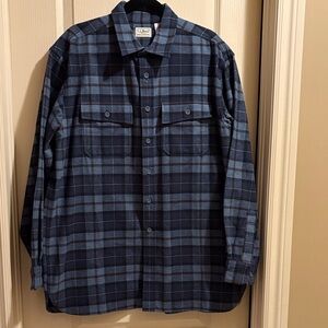 L.L. Bean Men's Blue Checkered Shirt